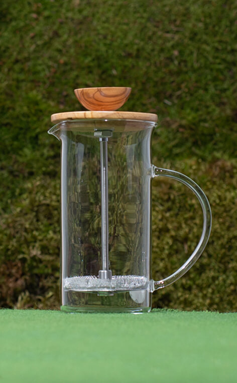Hario - Tea Press 2 filiÅ¼anki | zaparzacz do herbaty | Olive Wood - 300 ml